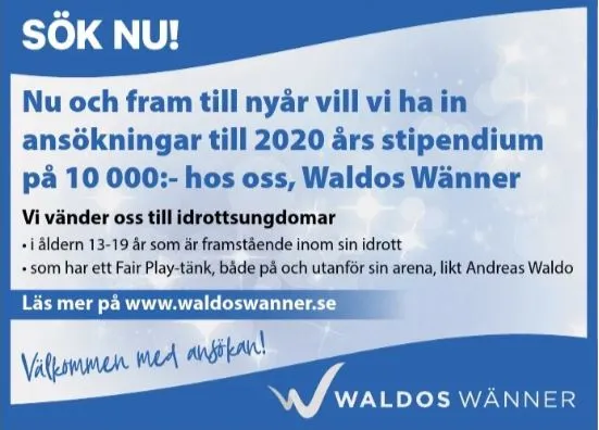Ansökan är öppen!